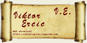 Viktor Erčić vizit kartica